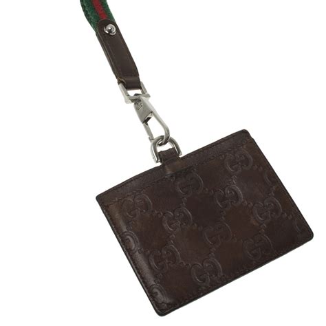 gucci id badge holder